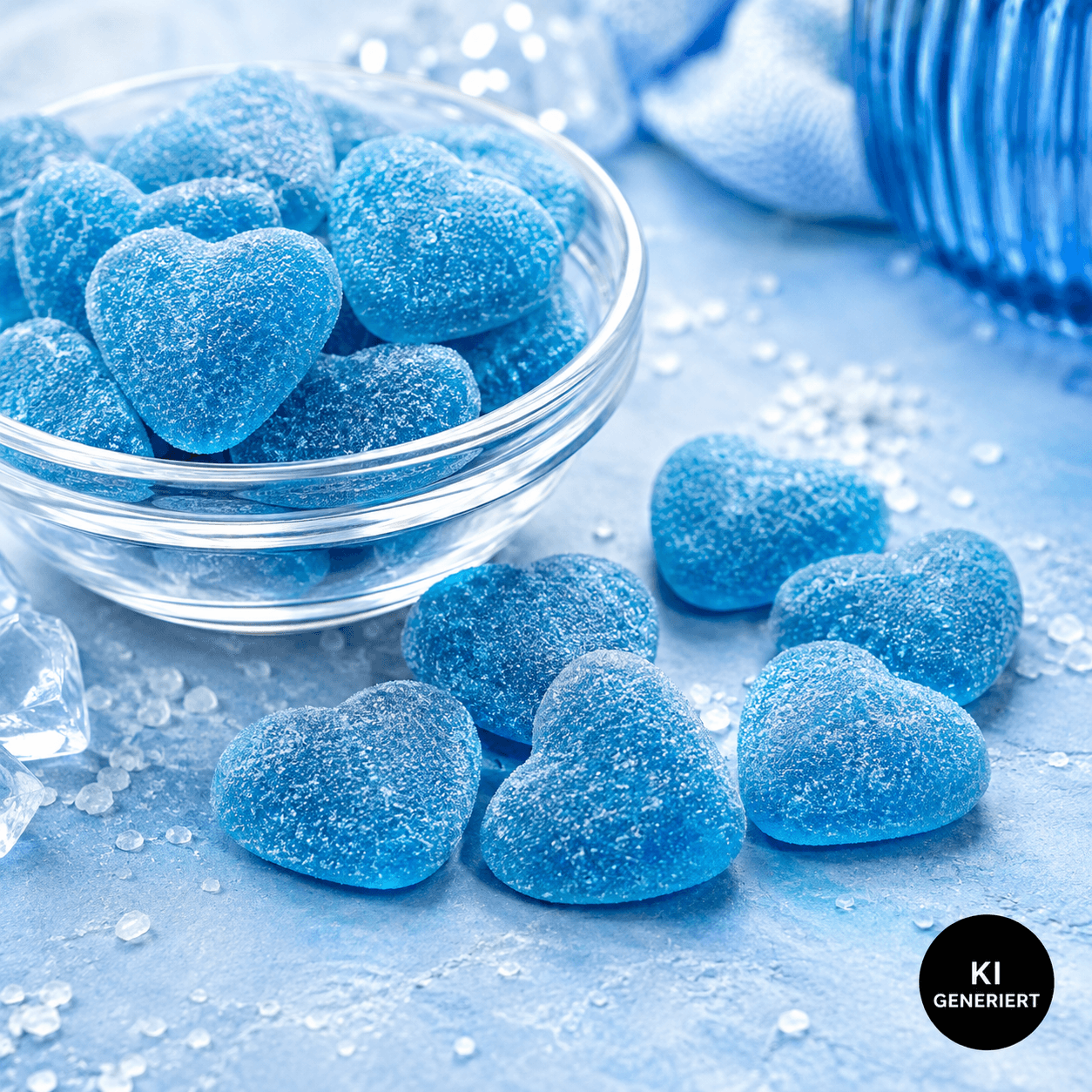 Halal Süßigkeiten Sour Blue Filled Hearts 250g (Halal) – online kaufen | Gummilicious - Ansicht 4