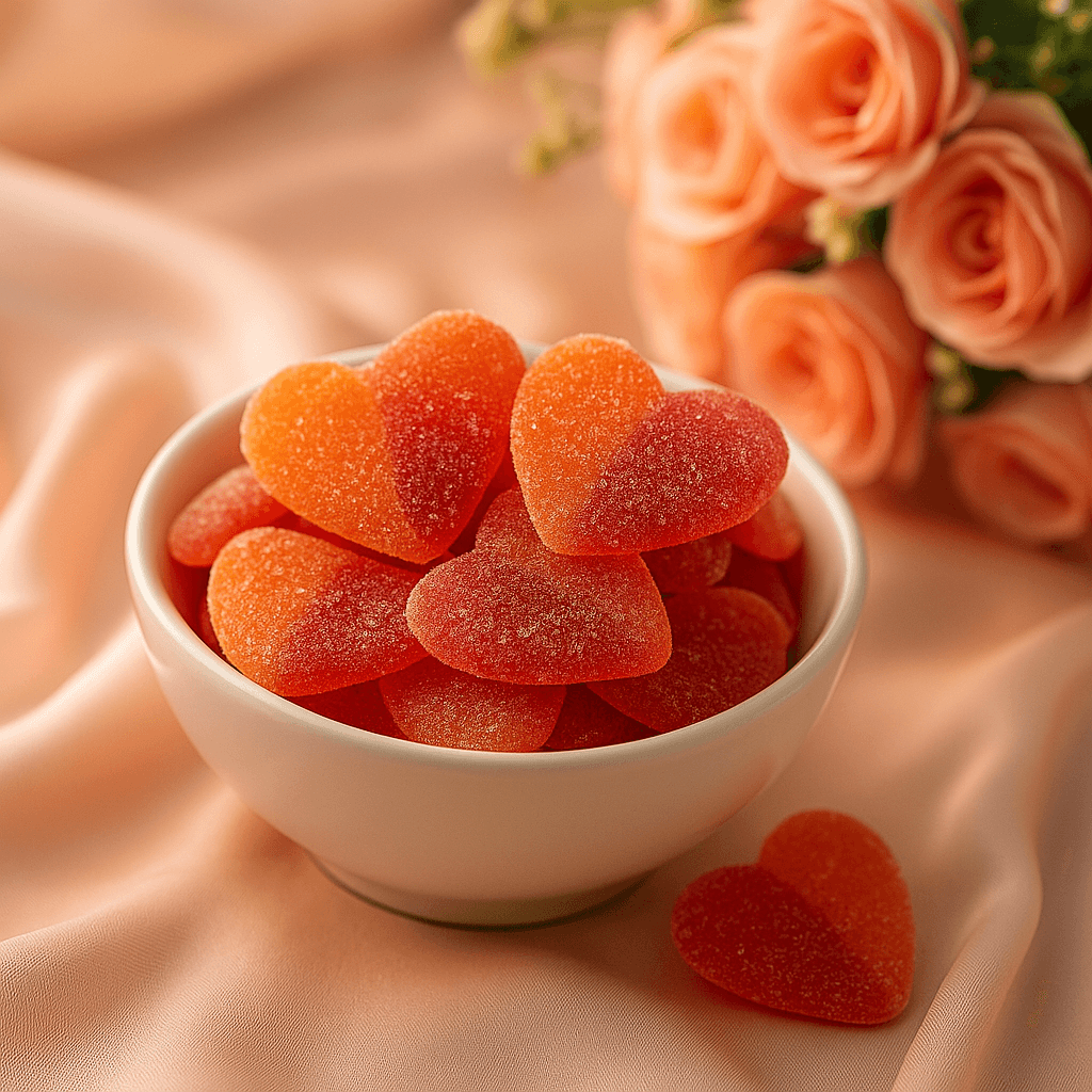 Juicy Peach Hearts 500g (Halal) - Bild 4