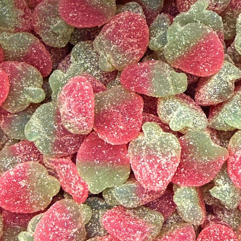 Vegane Süßigkeiten Mini Fizzy Strawberries 500g (Vegan) – online kaufen | Gummilicious
