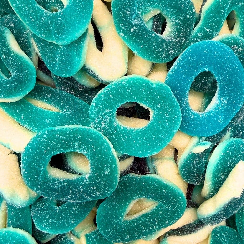 Halal Süßigkeiten Sour Raspberry Loops 500g (Halal) – online kaufen | Gummilicious