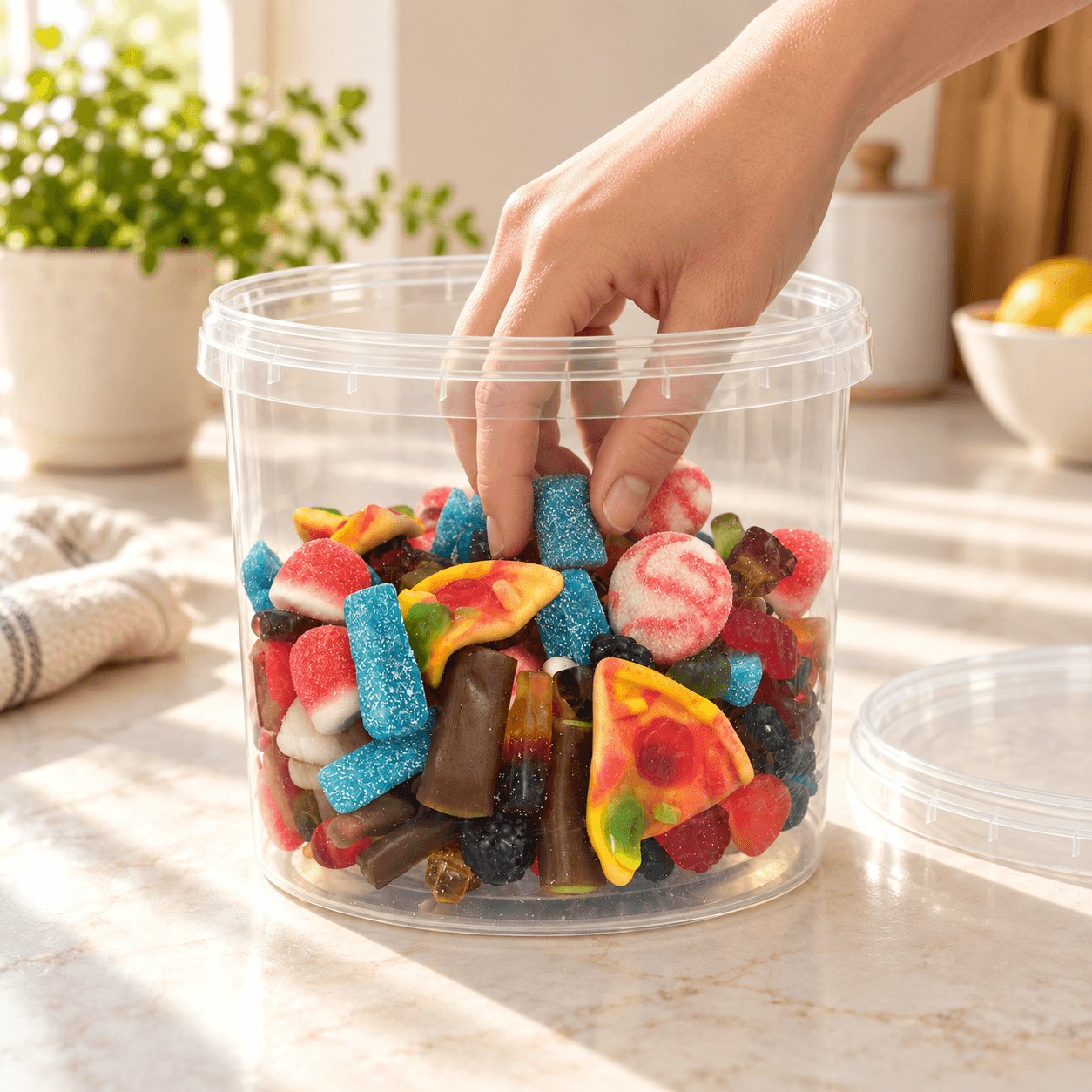 Halal Süßigkeiten Halal Mixbox 1,25 kg – gezuckert & ungezuckert – online kaufen | Gummilicious - Ansicht 2