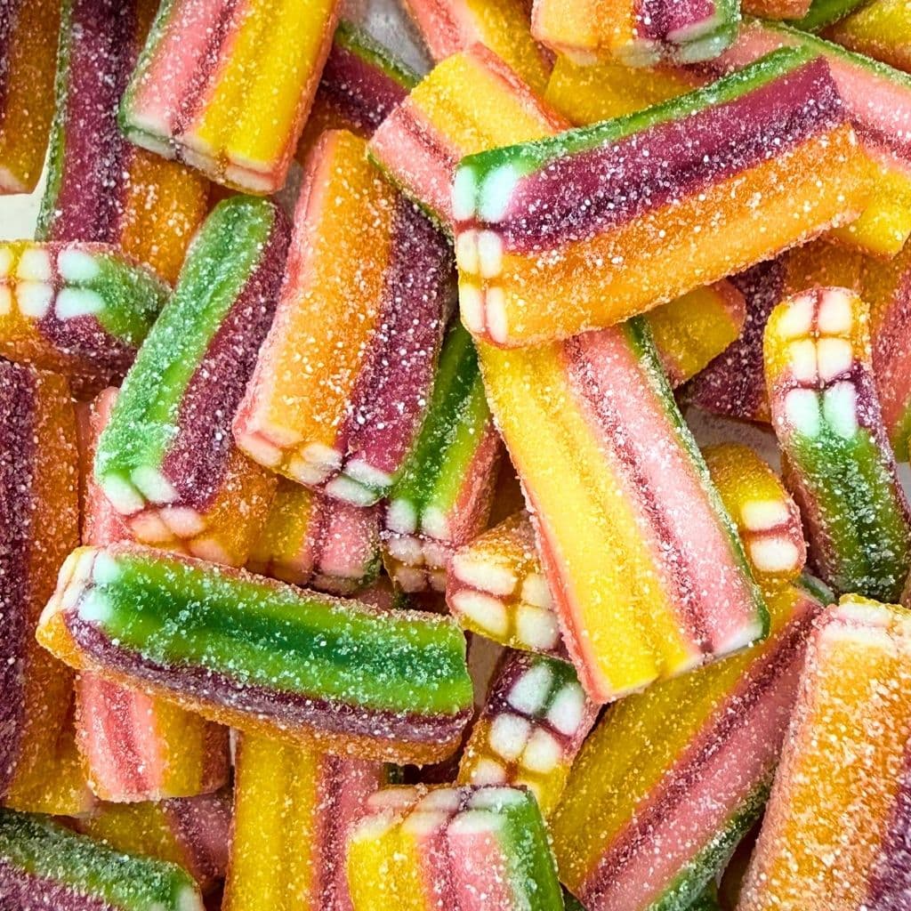 Vegane Süßigkeiten Sour Rainbow Bits 250g (Vegan) – online kaufen | Gummilicious