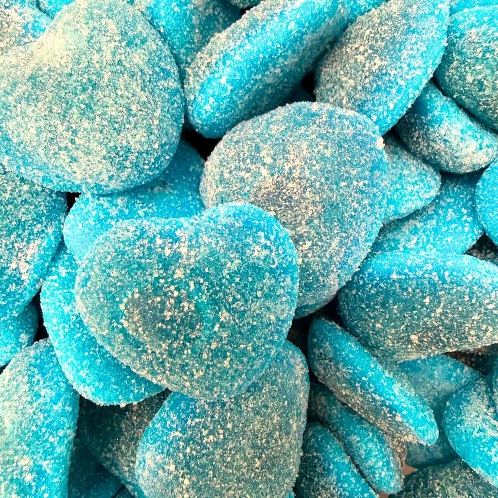 Halal Süßigkeiten Sour Blue Filled Hearts 250g (Halal) – online kaufen | Gummilicious