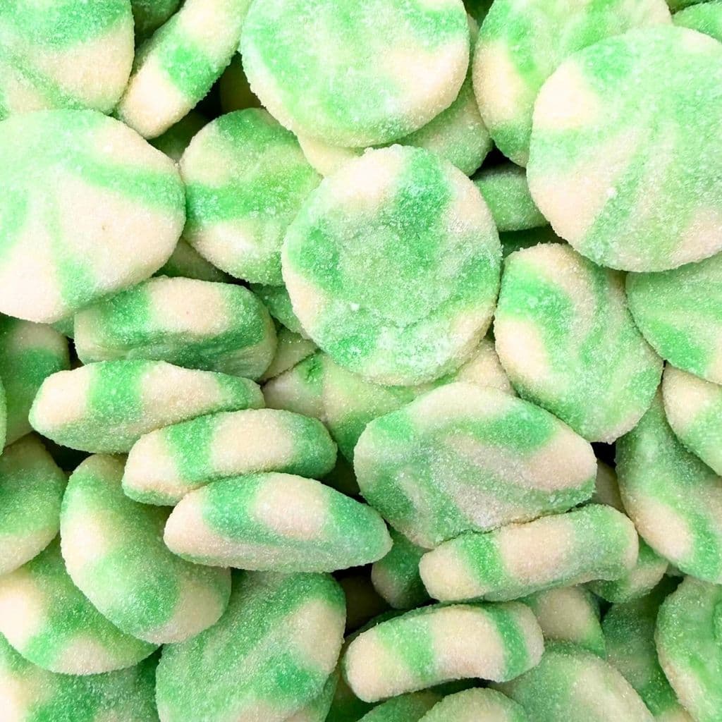 Halal Süßigkeiten Sour Kiwi Swirl 500g (Halal) – online kaufen | Gummilicious