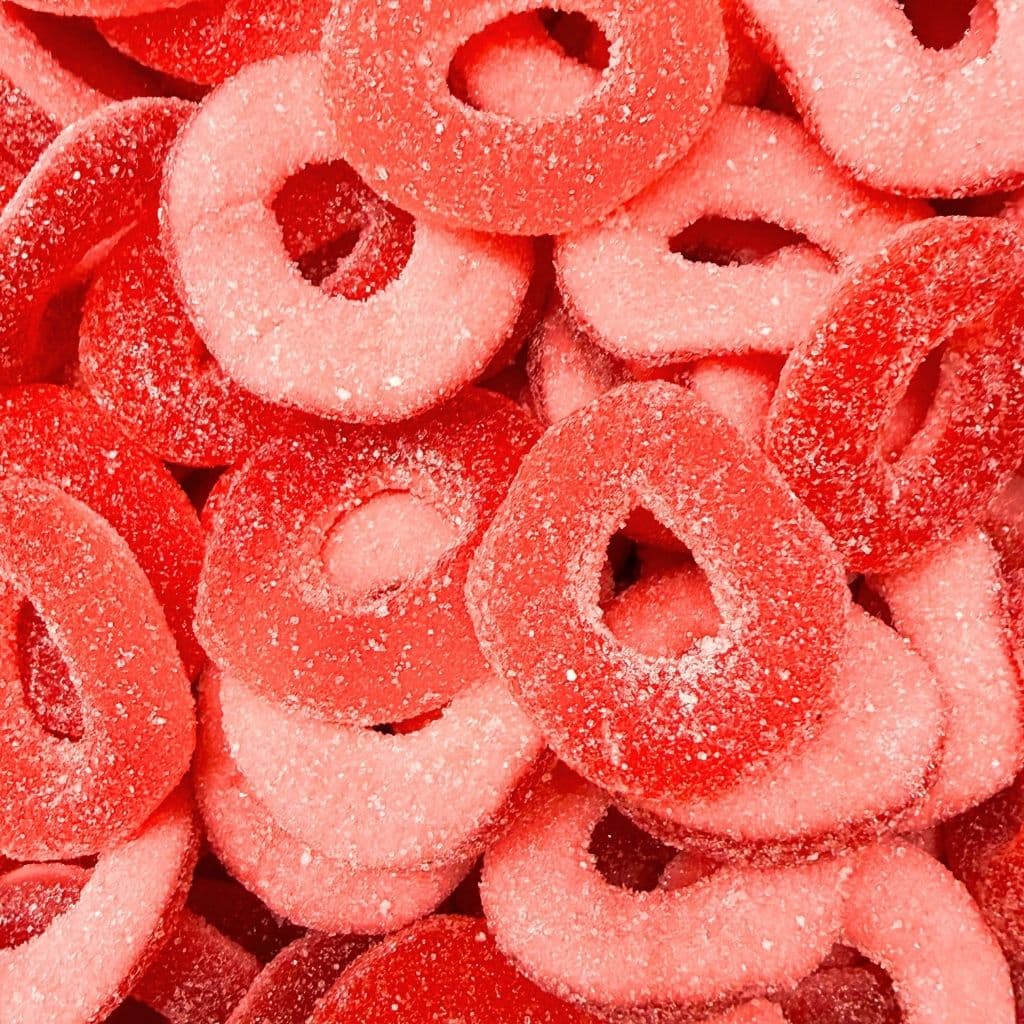 Halal Süßigkeiten Sour Strawberry Loops 500g (Halal) – online kaufen | Gummilicious